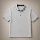 Camisa Polo Masculina Cinza Mescla